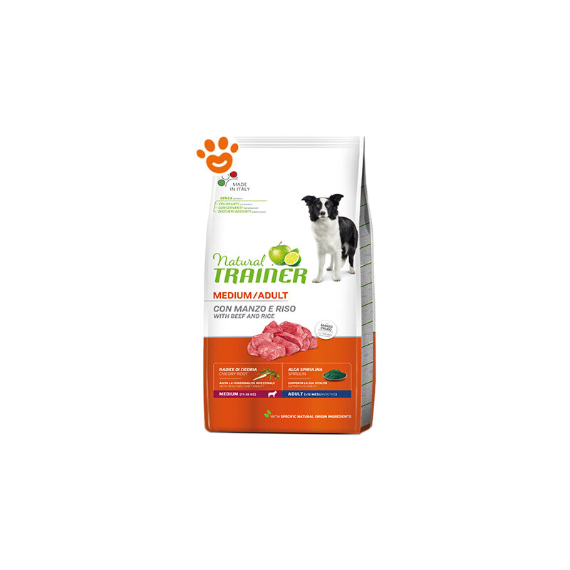 foto del prodotto trainer natural dog adult medium manzo natural dog adult medium manzo sacco da 12 kg