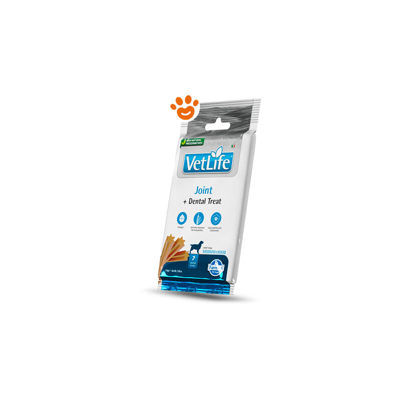 foto del prodotto dog snack dental treat vet life joint medium maxi dog snack dental treat vet life joint medium maxi confezione da 100 gr farmina