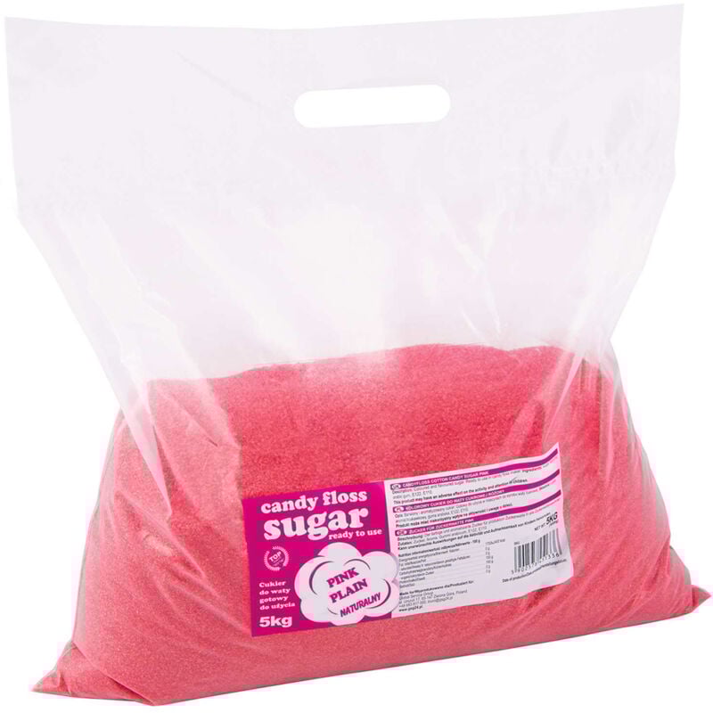 foto del prodotto zucchero colorato per zucchero filato, rosso, aroma naturale, 5 kg
