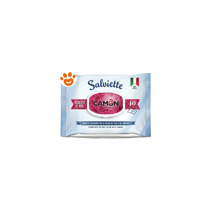 foto del prodotto dog cat salviette assoluta di rose dog cat salviette assoluta di rose confezione da 40 salviette camon