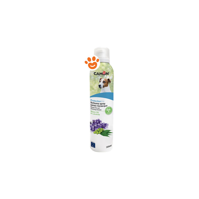foto del prodotto dog orme naturali schiuma spray senza risciacquo alla lavanda dog orme naturali schiuma spray senza risciacquo alla lavanda confezione da 300 ml