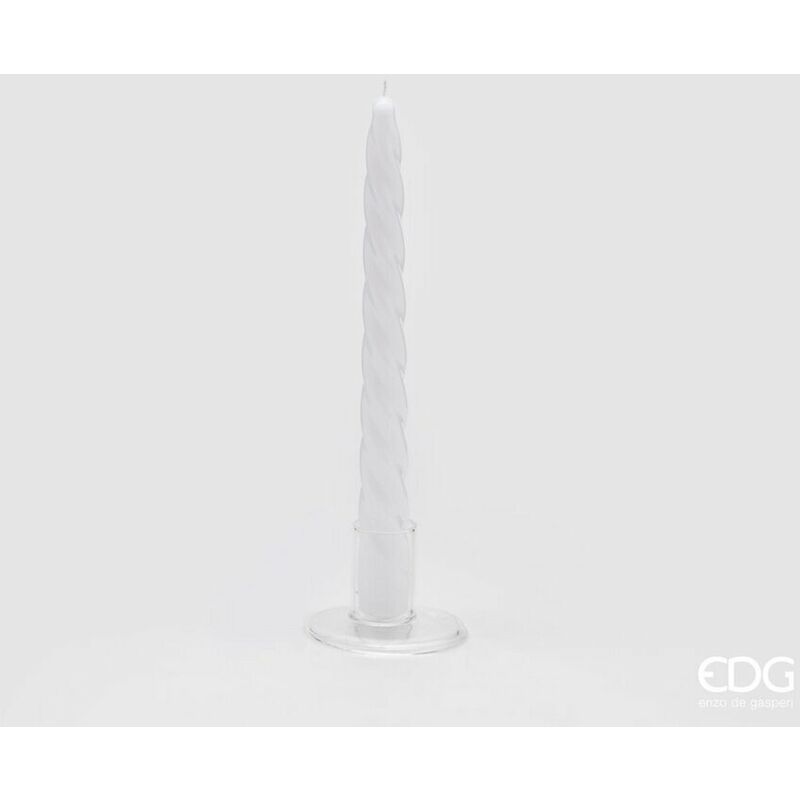 foto del prodotto 1 candela stelo twist bianca 22xh23cm