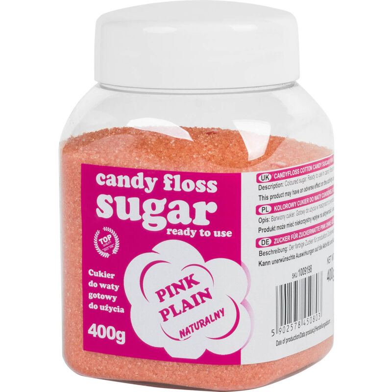 foto del prodotto zucchero colorato per zucchero filato, rosa, gusto zucchero filato naturale, 400g