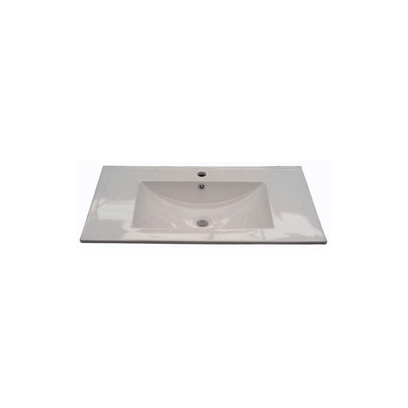 foto del prodotto lavandino da incasso in ceramica bianca per mobile bagno