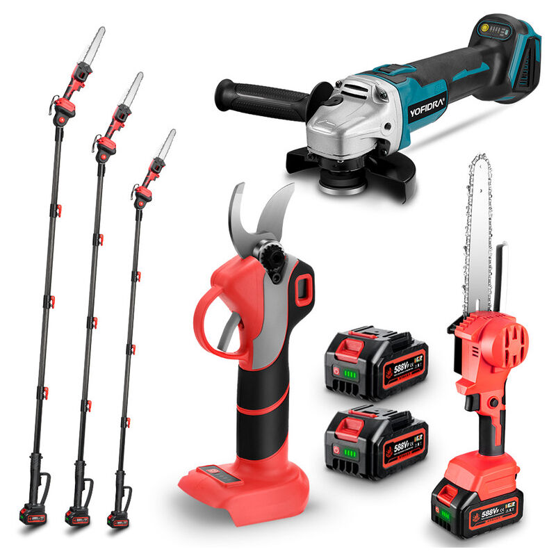 foto del prodotto onevan set potatrice elettrica e potatrice telescopica, asta telescopica regolabile da 2,25 m motosega senza spazzole da 8 pollici cesoie