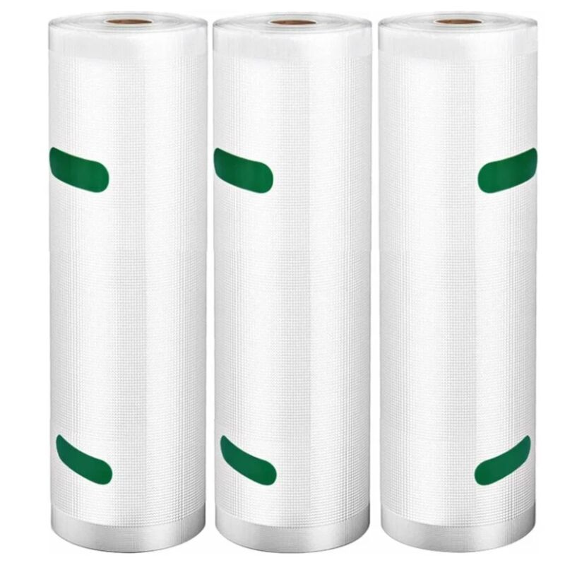 foto del prodotto kzq buste sottovuoto alimentari 3 rotoli, buste sottovuoto 20