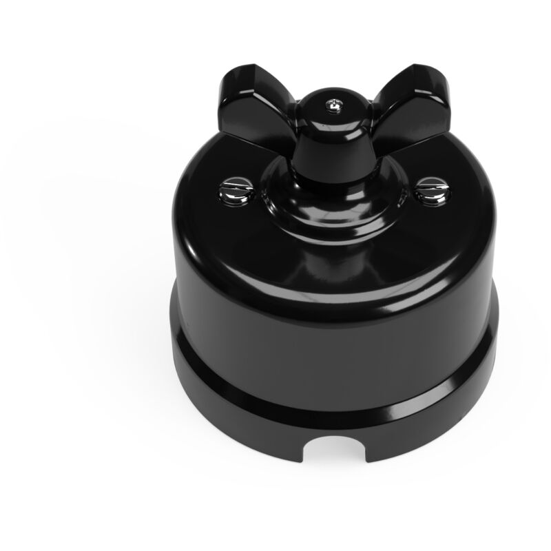 immagine 0 del prodotto creative cables interruttore deviatore in porcellana nero con dado a farfalla