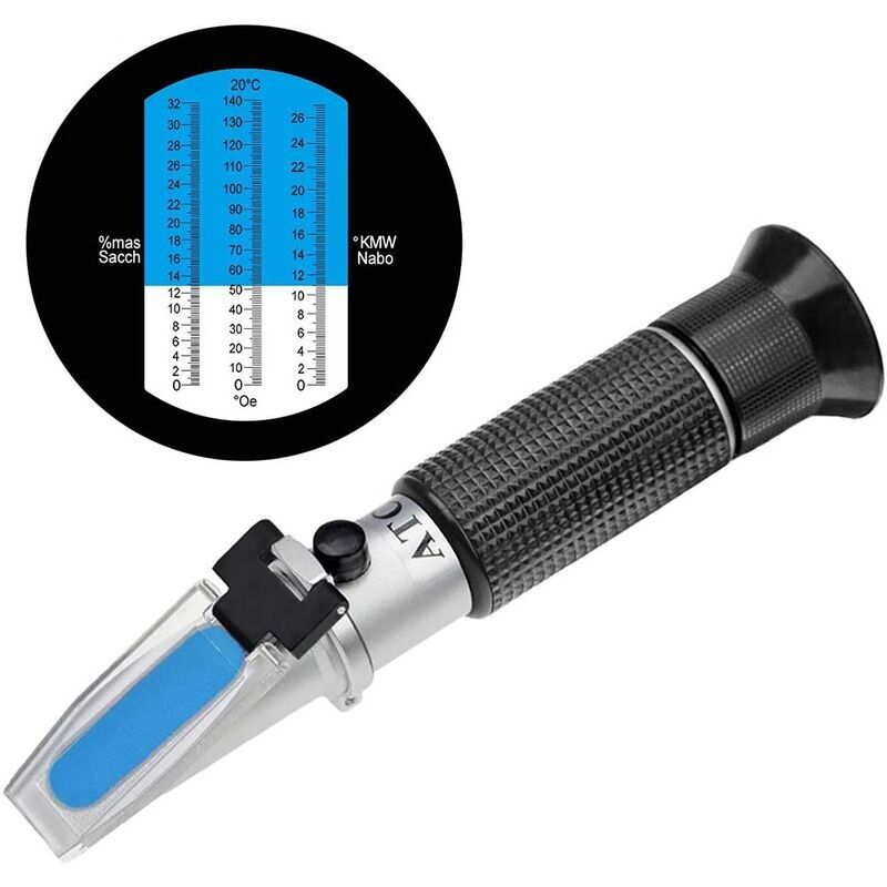 immagine 0 del prodotto kzq rifrattometro brix con atc, idrometro brix portatile 0 32 tester portatile per lettore brix per misurare il contenuto di zucchero nella