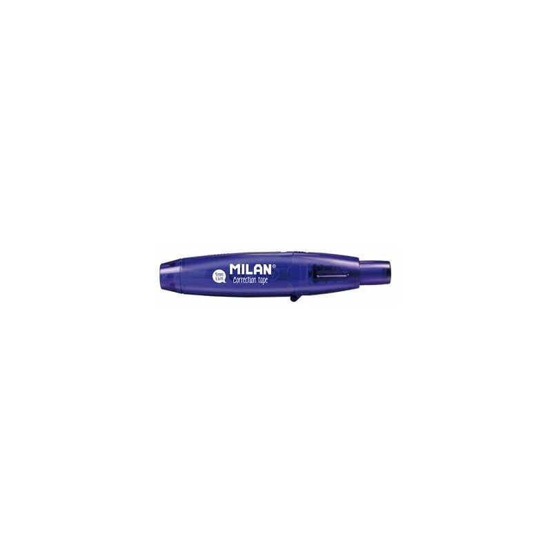 foto del prodotto milan blister con nastro correttore a pulsante 5mm x 6m serie acid blue o