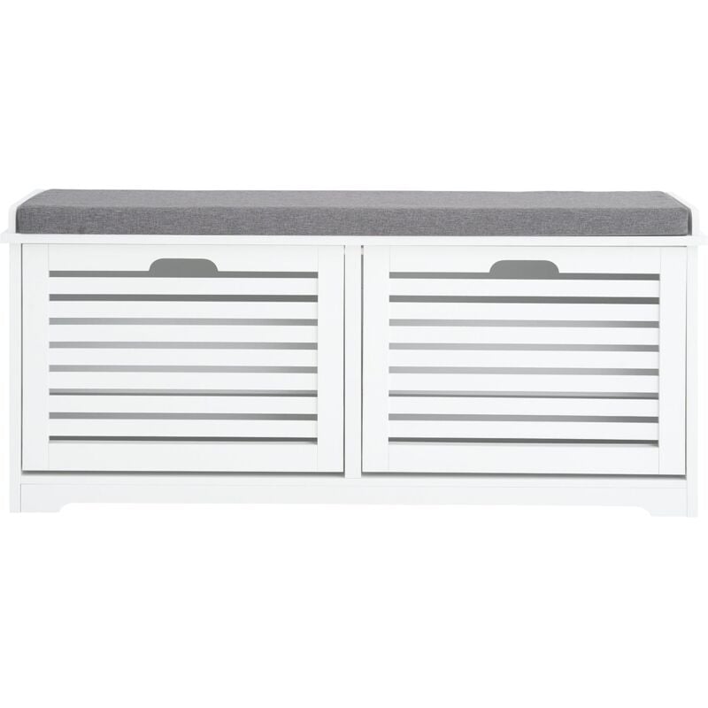 foto del prodotto scarpiera panca scarpiera portascarpe con seduta bianco 110x30x49cm fsr184 w sobuy