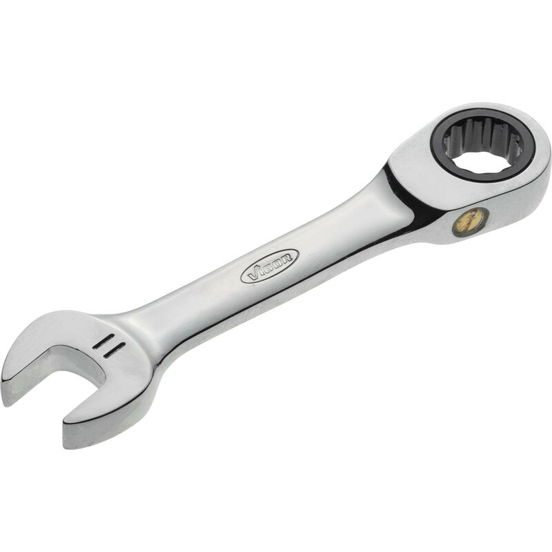 immagine 0 del prodotto vigor ratcheting combination wrench short v2825 profilo esagonale esterno, profilo a doppio esagono esterno size 11 mm