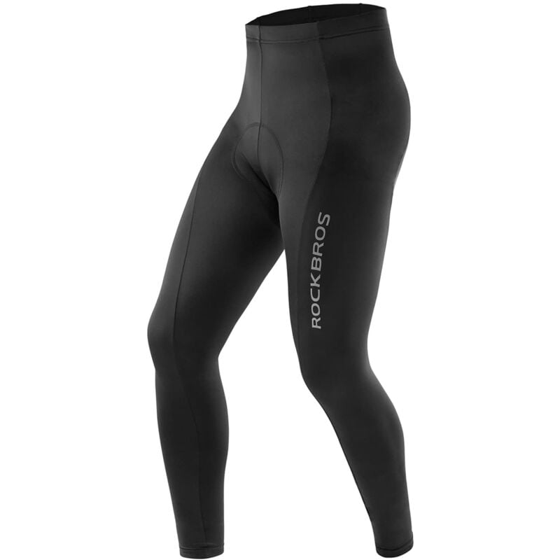 foto del prodotto pantaloni lunghi da ciclismo traspiranti con inserto l neri
