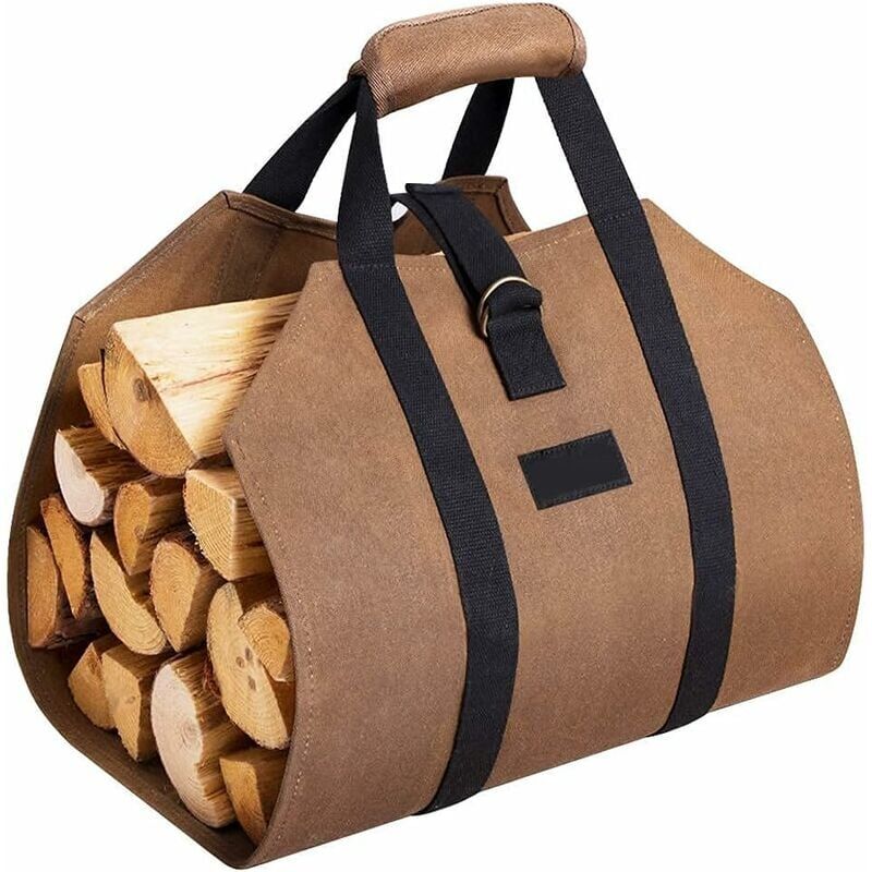 foto del prodotto kzq cesto per legna da ardere e borsa in tela per legna da ardere, porta legna extra large, borsa per il trasporto del caminetto, cestini per legna