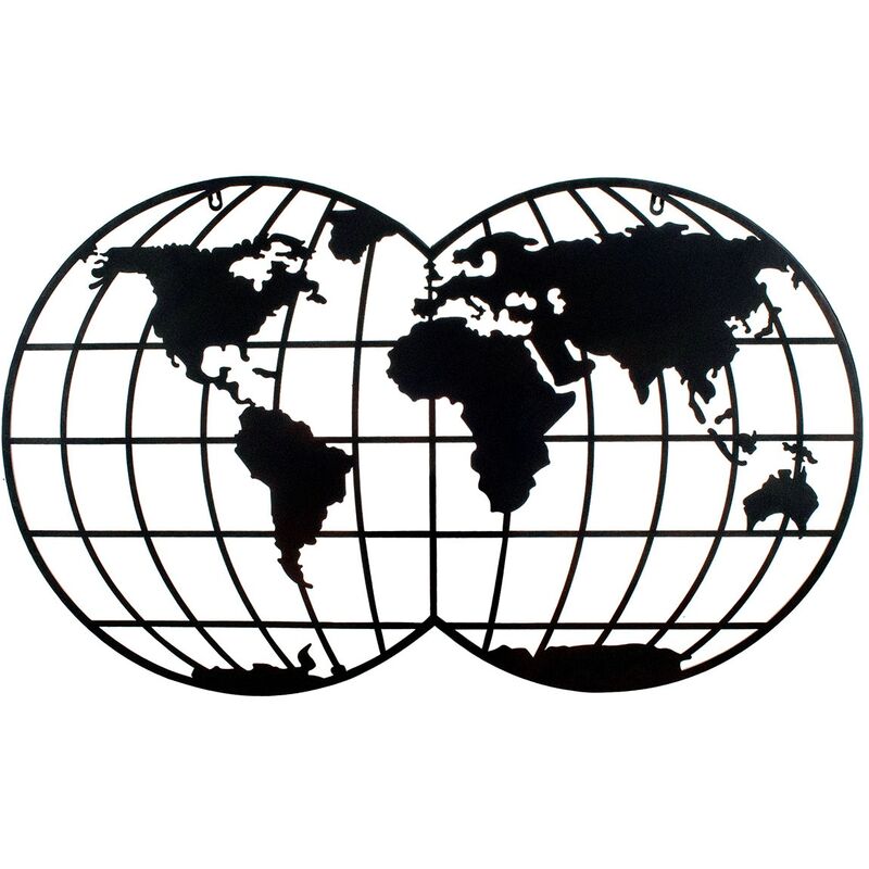 foto del prodotto signes grimalt applicare la parete dell ornamento in metallo wall adorno black metal 1x100x60cm 24029