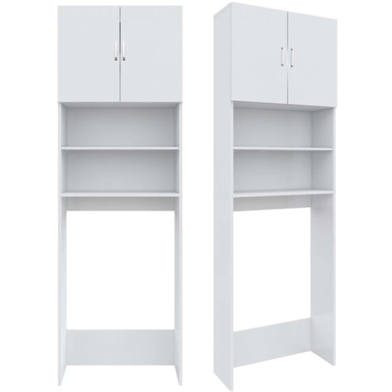foto del prodotto kit mobile per lavatrice cm 62x23x196 bianco