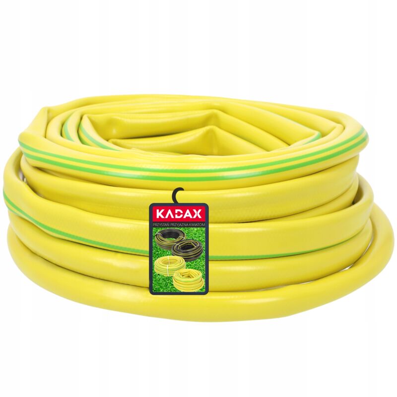 foto del prodotto tubo da giardino kadax confortevole in pvc, lungo 20 m, a 3 strati, leggero, anti perdite, per irrigazione del prato.