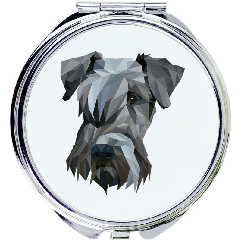foto del prodotto terrier ceco, cesky terrier specchio con foto e scritta geometrica di art dog
