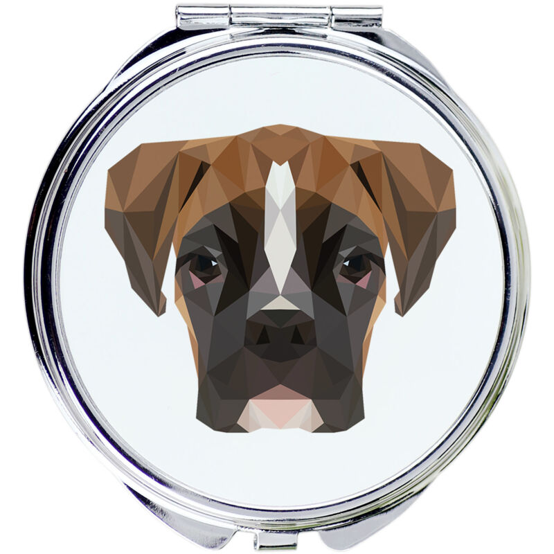 foto del prodotto boxer, boxer iii specchio con foto e scritta geometrica di art dog