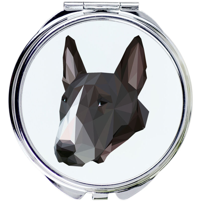 foto del prodotto bull terrier, bull terrier specchio con foto e scritta geometrica di art dog