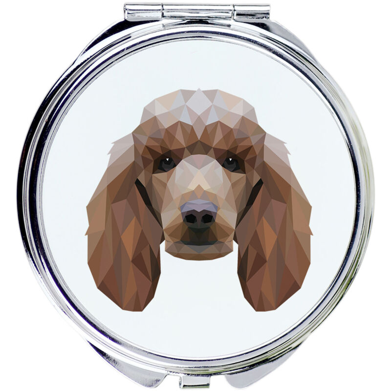 foto del prodotto barboncino specchio con foto e scritta geometrica di art dog