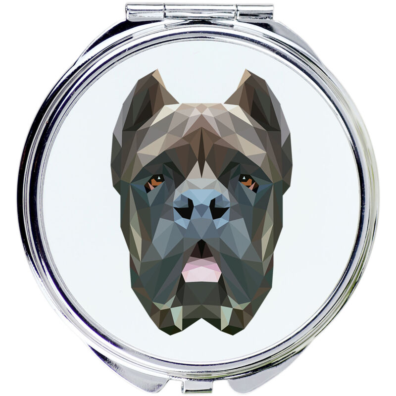 foto del prodotto cane corso italiano specchio con foto e scritta geometrica di art dog