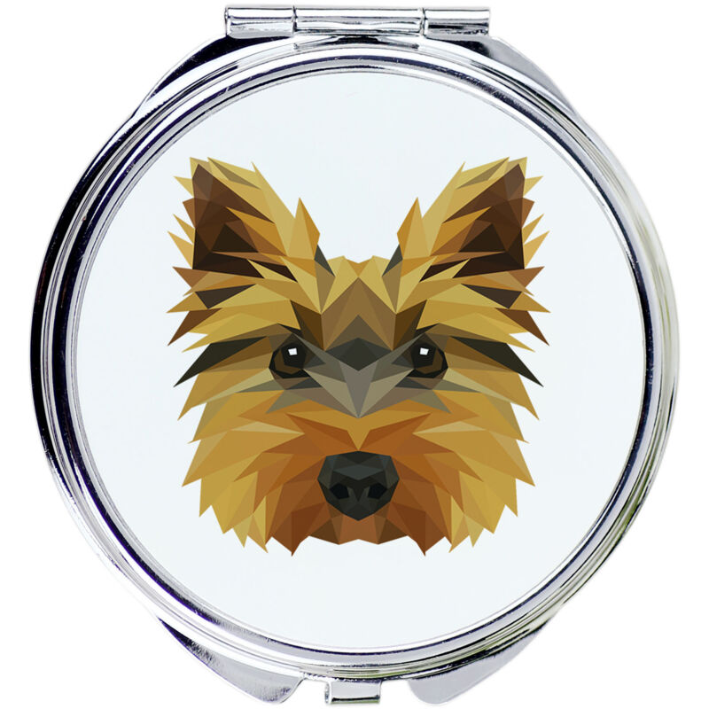 foto del prodotto yorkshire terrier, york, york, yorkie specchio con foto e scritta geometrica di art dog