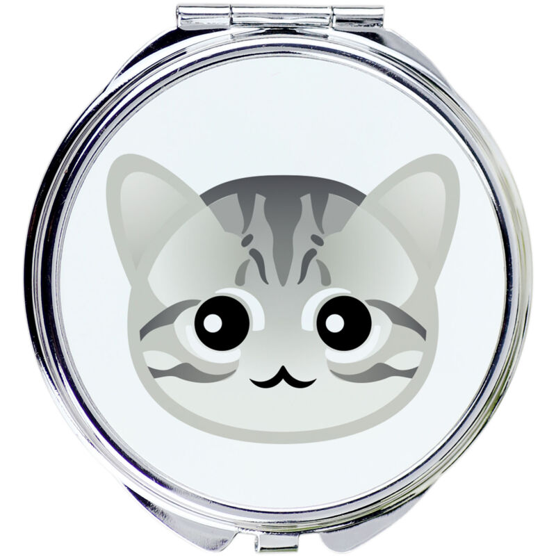 foto del prodotto american shorthair specchietto tascabile art dog per la tua borsa