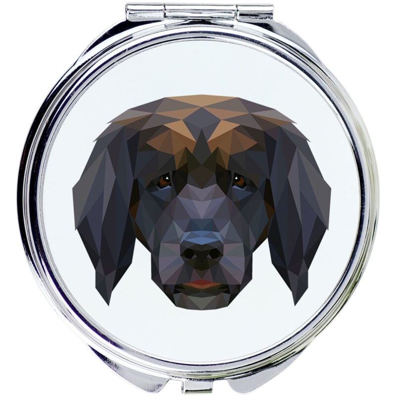 foto del prodotto leonberger specchio con foto e scritta geometrica di art dog