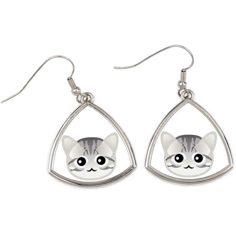 foto del prodotto american shorthair eleganti orecchini in metallo in regalo da art dog