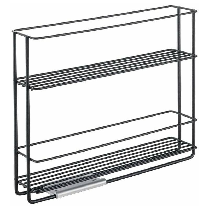 foto del prodotto metaltex porta spezie scorrevole, nero, 28x22x6 cm