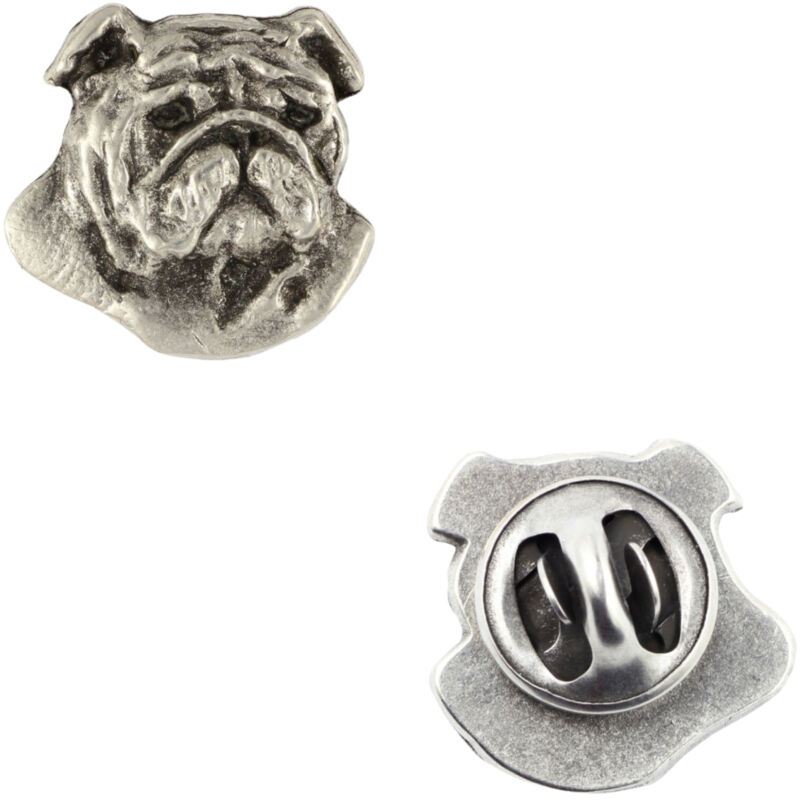 foto del prodotto bulldog inglese, bulldog ii spilla per cani in una scatola regalo, spilla elegante, spilla da bavero di art dog