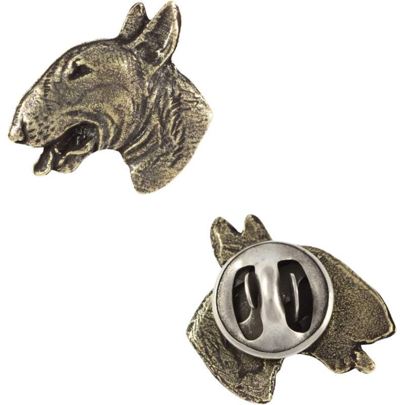 foto del prodotto bull terrier, bull terrier iii spilla per cani in una scatola regalo, spilla elegante, spilla da bavero di art dog