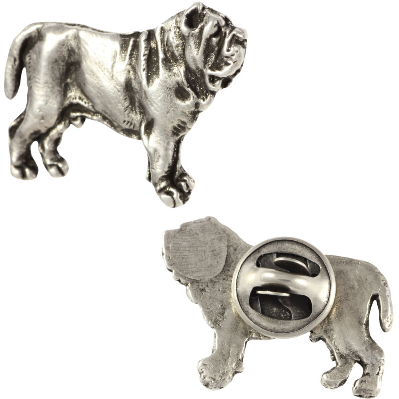 foto del prodotto mastino napoletano i spilla a forma di cane in confezione regalo, spilla elegante, spilla da bavero di art dog