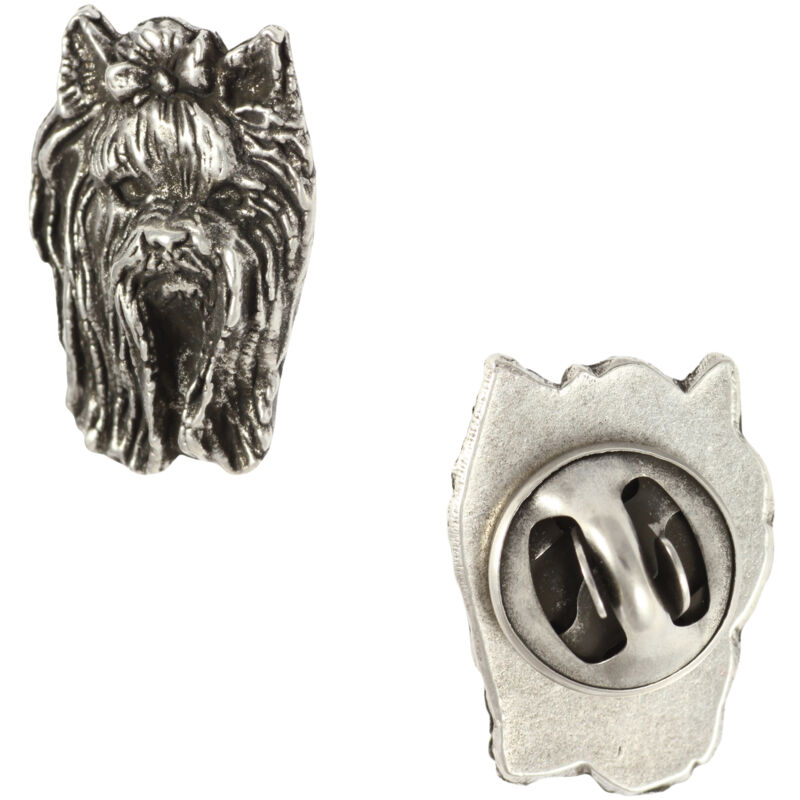 foto del prodotto yorkshire terrier, york, york, yorkie i spilla per cani in confezione regalo, spilla elegante, spilla da bavero di art dog