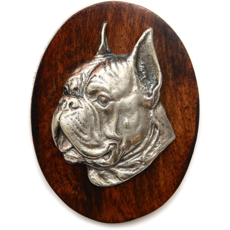 foto del prodotto boxer, boxer ii spilla per esposizione canina, fermaglio per numero di partenza, distintivo per cani di art dog
