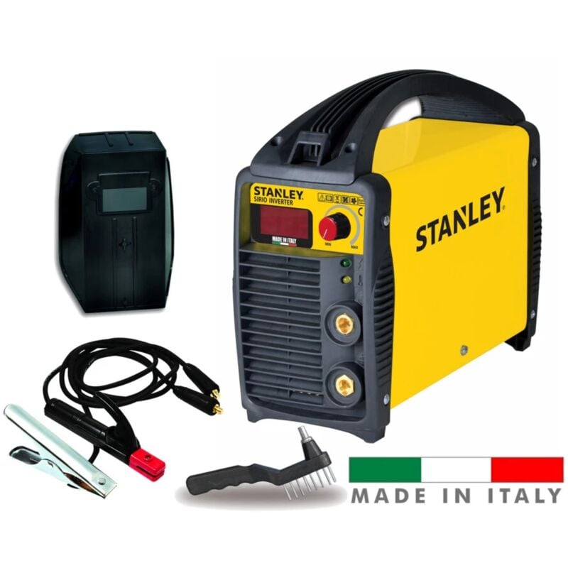 foto del prodotto saldatrice inverter mma ad elettrodo rivestito stanley sirio 210 mma made in italy