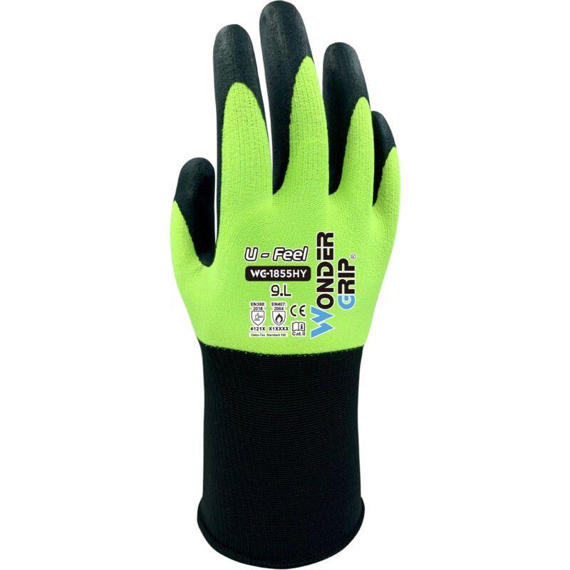 foto del prodotto wonder grip wg 1855hy u feel guanto da lavoro con rivestimento in nitrile, guanto da officina per una presa precisa, guanto di protezione dal