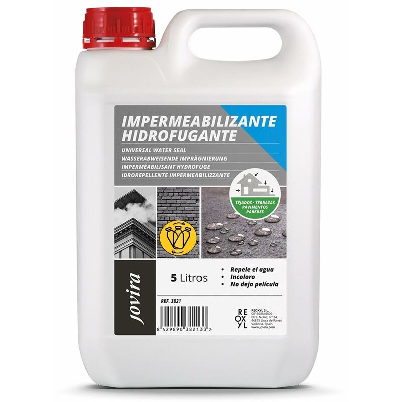 foto del prodotto jovira pinturas impermeabilizzante idrorepellente. protezione idrorepellente totale per facciate, tetti, terrazze, marciapiedi, pareti, etc. 5