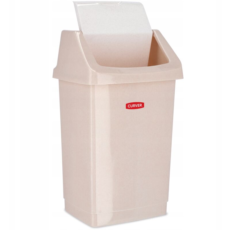 foto del prodotto pattumiera ribaltabile curver 15 l beige