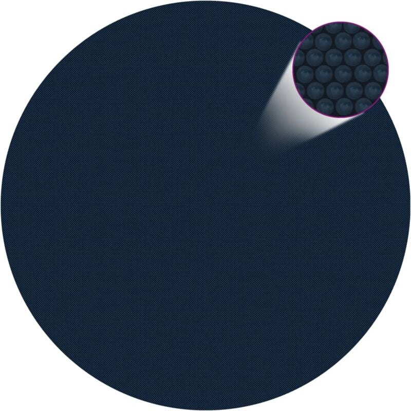 foto del prodotto vidaxl pellicola galleggiante solare pe per piscina 300 cm nero e blu