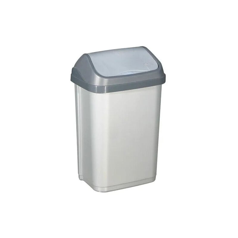 foto del prodotto cestino per rifiuti con coperchio ribaltabile 25 litri, 45x33x20 cm, grigio