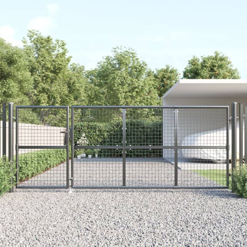 foto del prodotto vidaxl cancello da giardino rete antracite 350x175 cm acciaio zincato