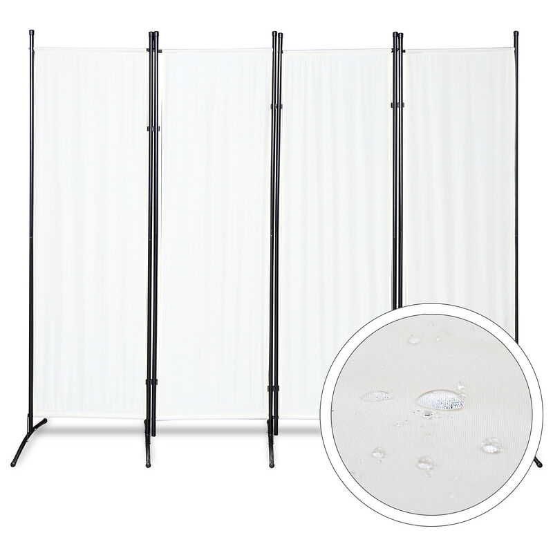 immagine 0 del prodotto schermo pieghevole a 360 divisorio per ambienti terrazza 4 pezzi beige hengda