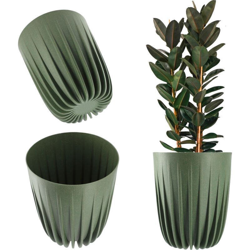 foto del prodotto vaso per piante kadax eco inserto verde 14,5x17 cm