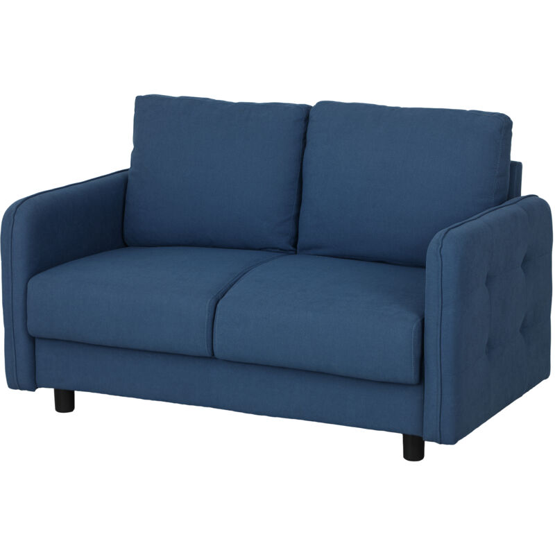 immagine 0 del prodotto divano moderno 2 posti in velluto con cuscini sfoderabili 136x75x84cm blu homcom