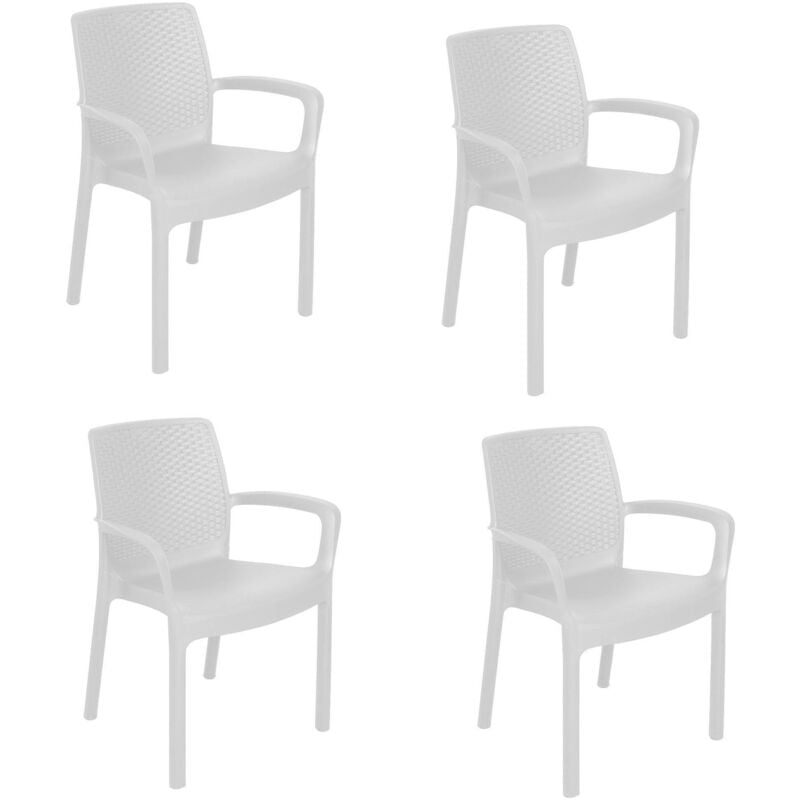 foto del prodotto sedia da esterno viterbo, seduta da giardino, sedia per tavolo da pranzo, poltrona outdoor effetto rattan, 100 made in italy, set da 4, cm