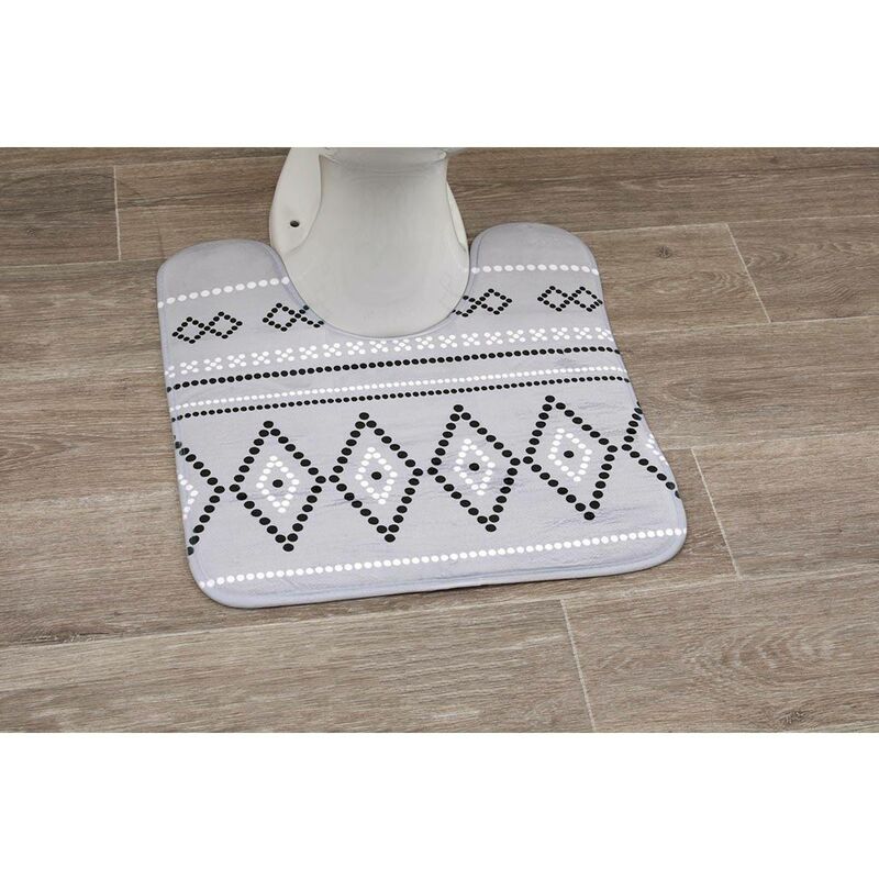 foto del prodotto contorno tappetino da bagno in microfibra stampato 45x50 cm nairobi tendance