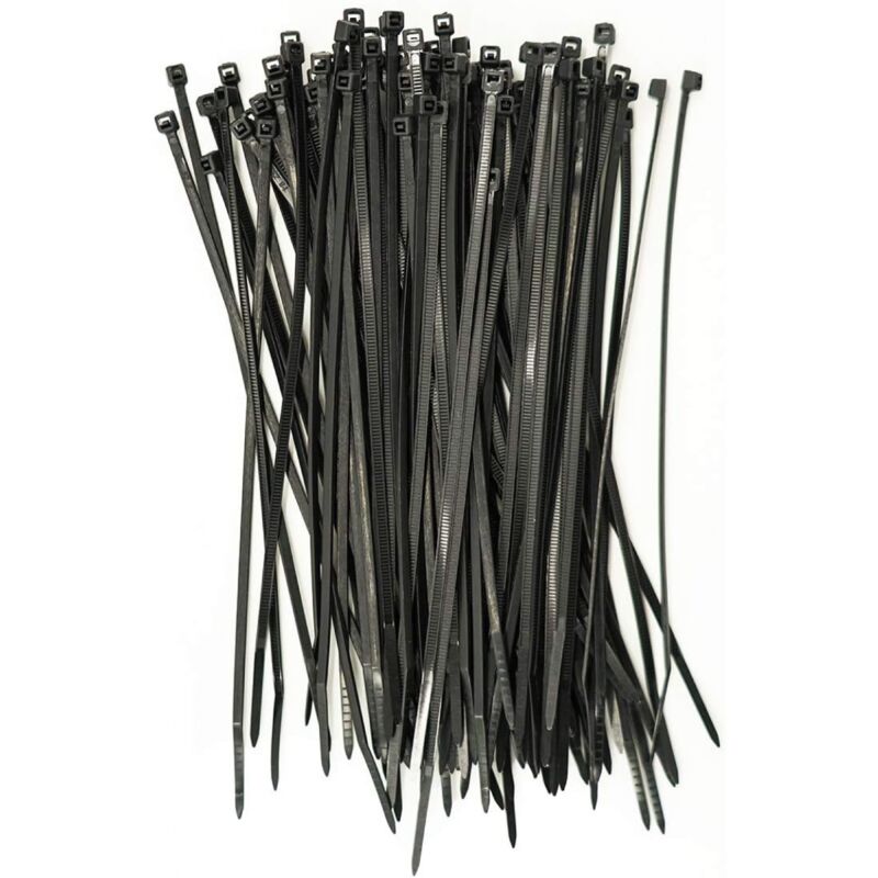 immagine 0 del prodotto ymyny 100 pezzi fascette stringicavo professionali 100 x 2,5 mm fascette stringicavo nere resistenti alla temperatura
