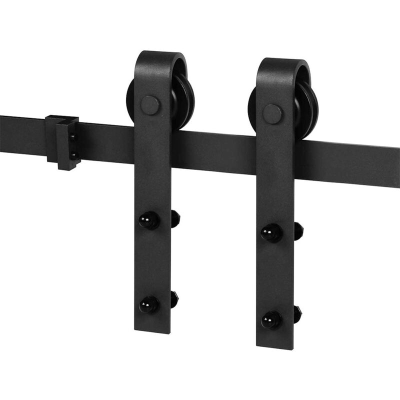 foto del prodotto jn.songs herraje para puerta corredera kit de accesorios para puertas correderas 6,6ft 200cm