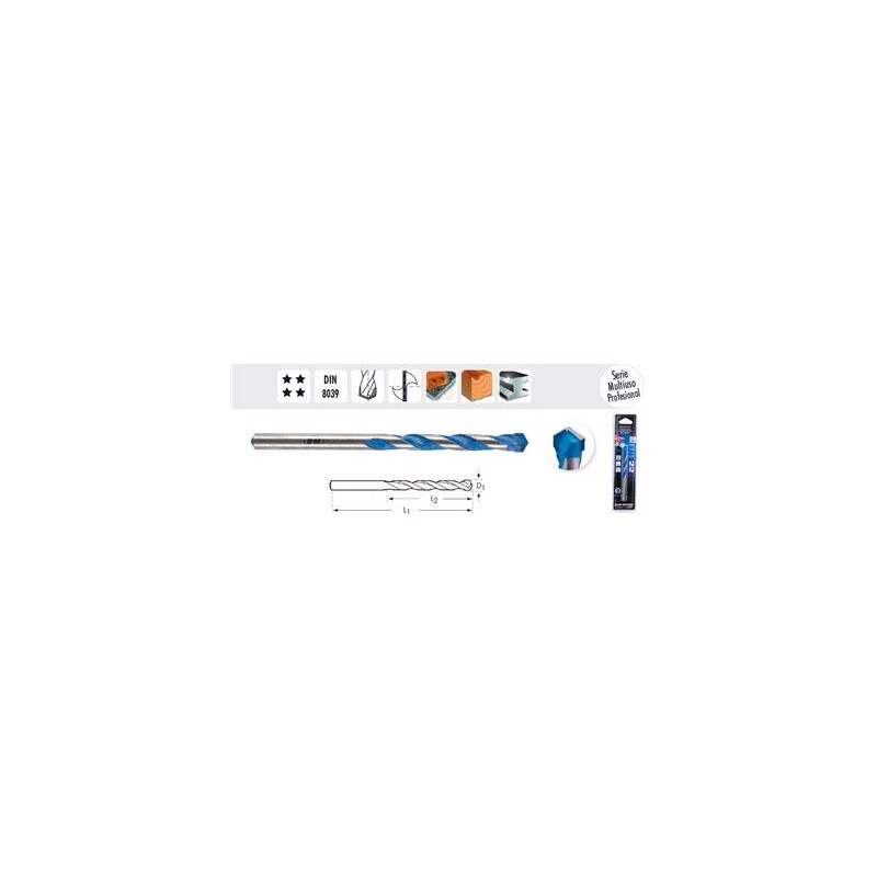 foto del prodotto punta da trapano multiuso professionale blue master 6 mm blister bw806b